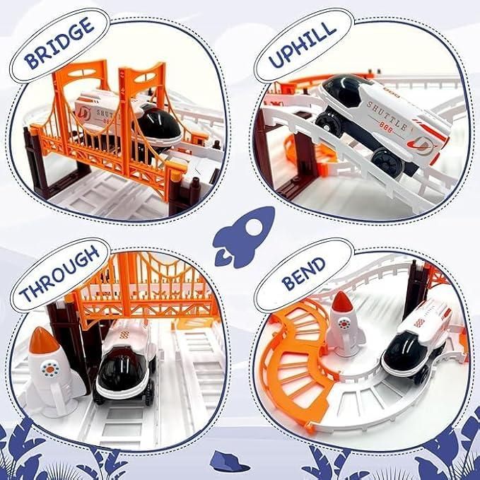 Astronaut Spaceship Track Set - Outer Space Toy Set for Kids
