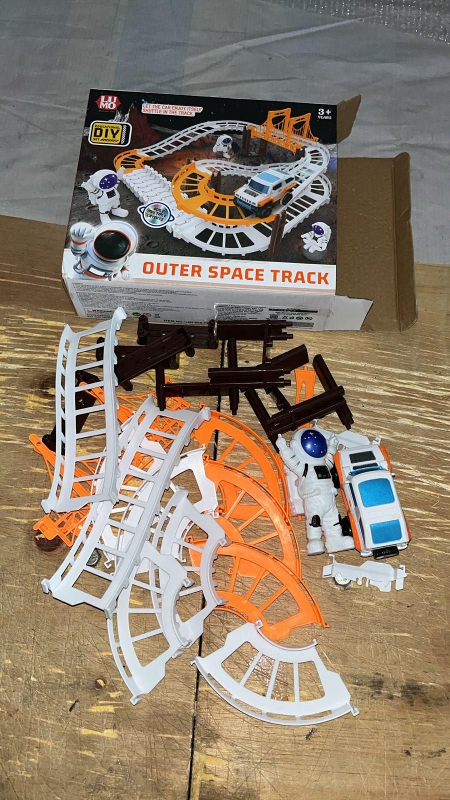 Astronaut Spaceship Track Set - Outer Space Toy Set for Kids