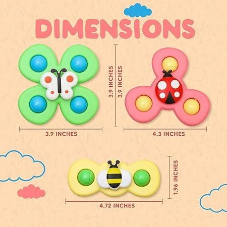 Spinning Sensory Toy for Toddler - 3 Pcs Set